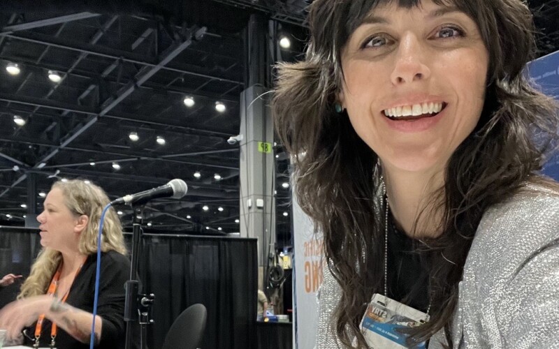 Me sneaking a pic while on the panel with Seafood and Gender Equality founder Julie Kuchepatov for "Women in Commercial Fishing Spotlight." Me sneaking a pic while on the panel with Seafood and Gender Equality founder Julie Kuchepatov for "Women in Commercial Fishing Spotlight."